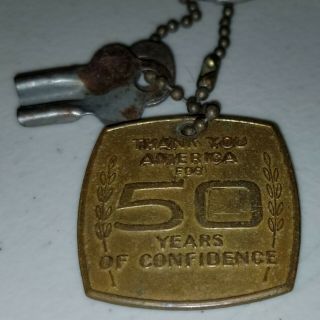 Vintage Chevrolet 50 years Commemorative Key Chain 