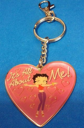 Betty Boop All About Me Heart Shaped Vintage Key Chain