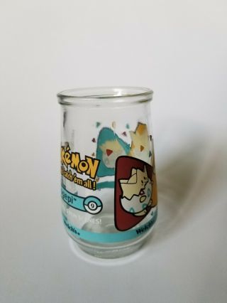1999 Pokemon Togepi Welch ' s Jelly Jar 9 Nintendo Juice Glass 2