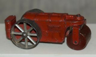 Vintage Tootsietoy Road Roller - Red - 3 " Long