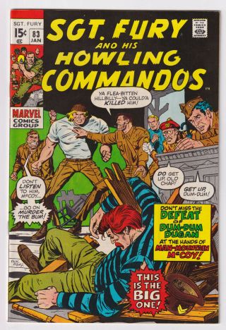 Sgt.  Fury 83 (1971) Ayers Art; High - Grade Collection; Nm - 9.  2