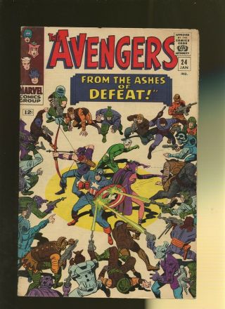 Avengers 24 Vg/fn 5.  0 1 Book From The Ashes Of Defeat By Stan Lee & Don Heck