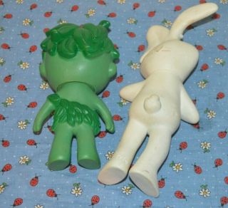 1970 ' s vintage JOLLY GREEN GIANT Little Sprout & TRIX RABBIT rubber advertising 3