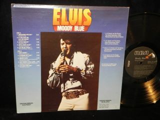 Elvis Presley Moody Blue Rca Aql1 - 2428 Black Vinyl Near
