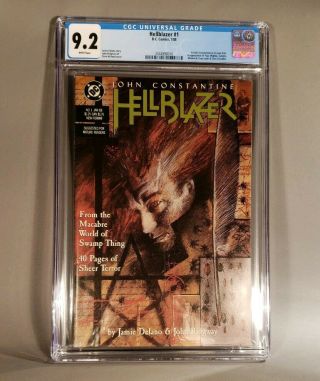 Hellblazer 1 Dc Comics 1988 Cgc 9.  2 Nm - White Pages First Solo John Constantine