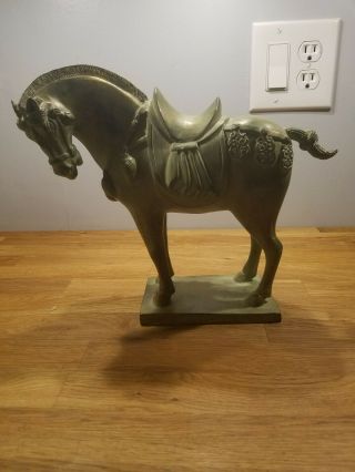 Vintage Cast Chinese Tang Dynasty Horse Statue