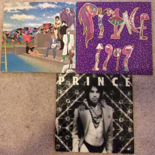 Prince 3 Vinyl Lp Records 1999 Around The World In A Day Dirty Mind Poster Soul