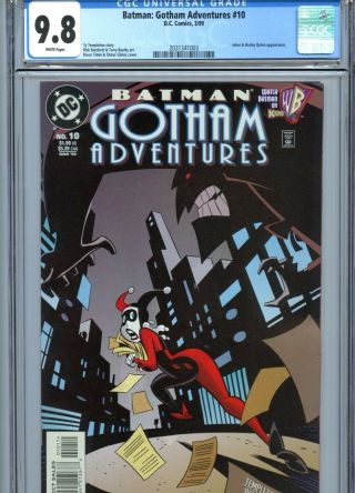 Batman Gotham Adventures 10 Cgc 9.  8 White Pages Harley Quinn Dc Comics 1999