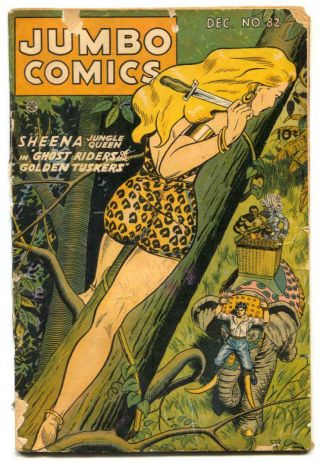 Jumbo Comics 82 1945 - Sheena - Tailight Cover F/g