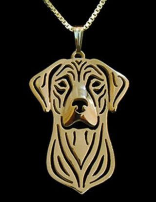 Rhodesian Ridgeback Dog Pendant Necklace - Fashion Jewellery - Gold Plated