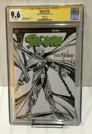 Spawn 232 Cgc Ss 9.  6 Signed Todd Mcfarlane Sketch Variant