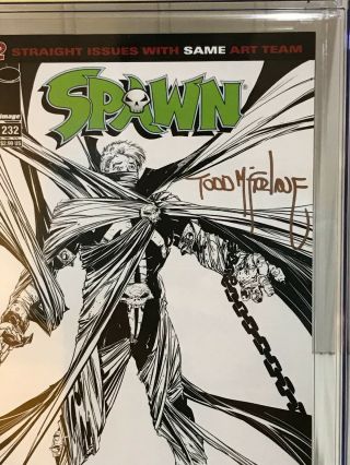 Spawn 232 CGC SS 9.  6 Signed Todd McFarlane Sketch Variant 2