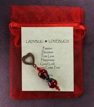 Ladybug Lovebugs Charm Totem Amulet Talisman Magic Symbol Luck True Love Passion
