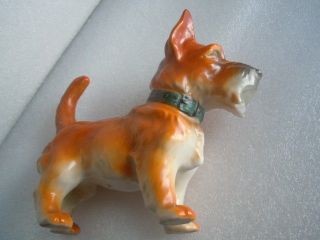 Vintage Schnauzer Scottish Terrier Dog Figurine Porcelain Japan Ear Chip