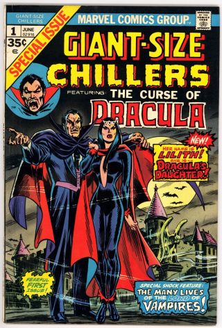 Giant - Size Chillers Featuring Curse Of Dracula (1974) 1 F/vf 7.  0 Lilith 1st App