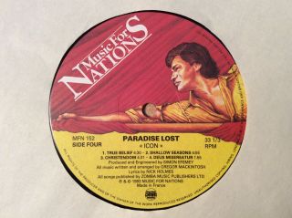 PARADISE LOST “icon” 1993 issue 2 LP set 3