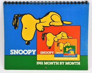 Peanuts: Very Cool 1981 Date Book Calendar Charlie Brown Snoopy Lucy Linus