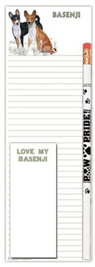 Basenji Notepad & Pencil Gift Set