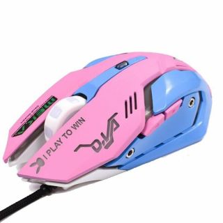 Game Overwatch D.  Va Cosplay Pink Electronic Sports Usb Wired Mouse Anime Gift