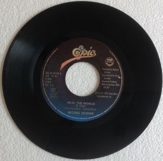 Philippines Michael Jackson 7 " 45rpm Heal The World/ Black Or White