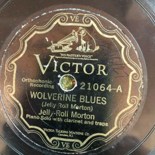 Victor 21064 Jelly Roll Morton Mr Jelly Lord 1927 Jazz 78 Rpm V/vv,