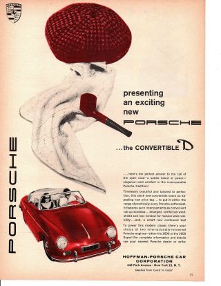 1959 Porsche Convertible D Print Ad