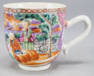 18th Century Chinese Export Hand Painted Famille Rose Porcelain Coffee Cup