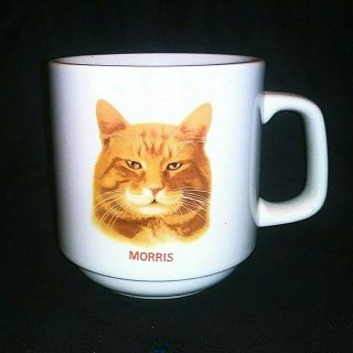 Vintage Morris The Cat Mug Coffee Cup Tabby From 9 Lives Cat Food Tv Commercial