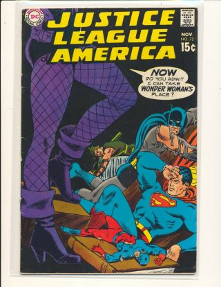 Justice League Of America 75 - 1st Dinah Lance Black Canary Vg/fine Cond.