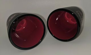 Jack Daniels Fire Shot Glasses Set Of 2 Black Red Fire Department 4