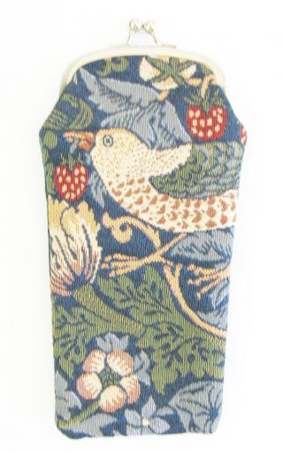 Strawberry Thief Bird Design Tapestry Reading Glasses Soft Pouch/case - Signare