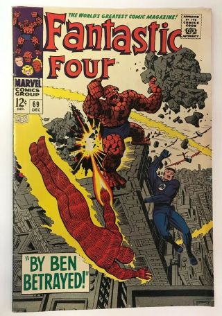 The Fantastic Four 69 Marvel Comics 1967 Jack Kirby Fn,  Stan Lee