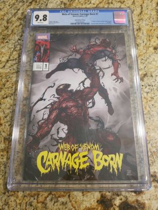 Web Of Venom: Carnage Born 1 - Cgc 9.  8 - Skan Variant (hot Book)