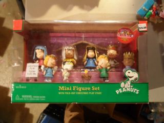 Peanuts Charlie Brown Christmas Nativity Pageant Mini - Figures Set Of 9 C Box 16