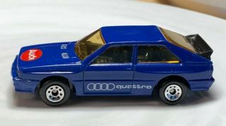 Matchbox Audi Quattro Coupe Blue 1/64 Vintage Diecast Loose