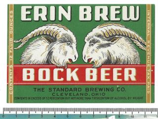 Usa Irtp Ohio O.  Cleveland The Standard Erin Bock Beer