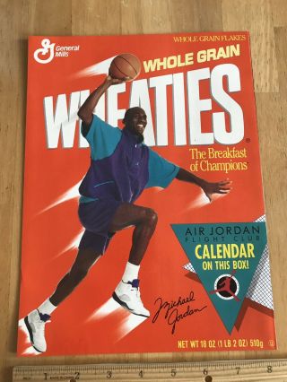 Vintage 1991 Wheaties Cereal Michael Jordan Air Jordan Flight Club Calendar