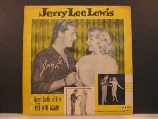Jerry Lee Lewis - Great Balls Of Fire - 1957 Sun Records 45 Rpm Pic Sleeve Only