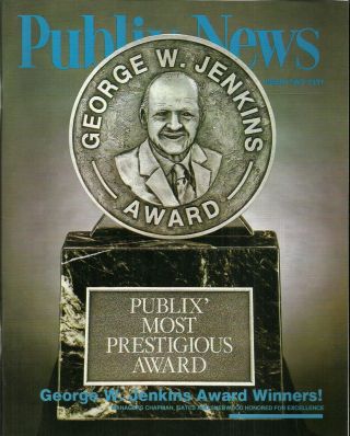 Vtg 1991 Publix News George Jenkins Award