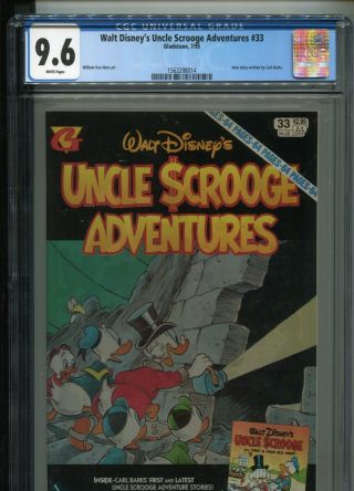 Walt Disney’s Uncle Scrooge Adventures 33 Carl Barks Best Cgc Grade Nm Plus 9.  6
