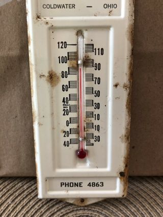 Vintage Thermometer Coldwater Implement Co.  Allis Chalmers - Idea - Holland 2