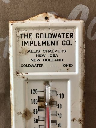 Vintage Thermometer Coldwater Implement Co.  Allis Chalmers - Idea - Holland 3