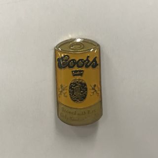 Tac Lapel Vintage Coors Beer Can Advertisment