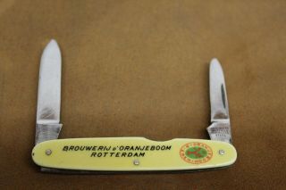 ORANJEBOOM BEER Vintage Pocket Knife Advertising Brewery Netherlands Holland 3