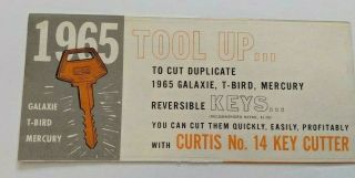 1965 Ford Automotive Key Brochure By Curtis Industries Galaxie T - Bird Mercury