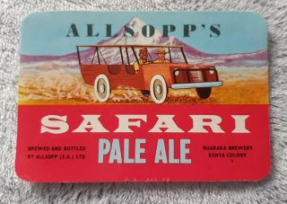 Africa Kenya Old Beer Label Allsopp 