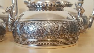 Gorham Sterling Silver Tea Set Victorian Aesthetic 1880s 3