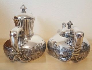 Gorham Sterling Silver Tea Set Victorian Aesthetic 1880s 4