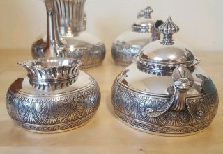 Gorham Sterling Silver Tea Set Victorian Aesthetic 1880s 5