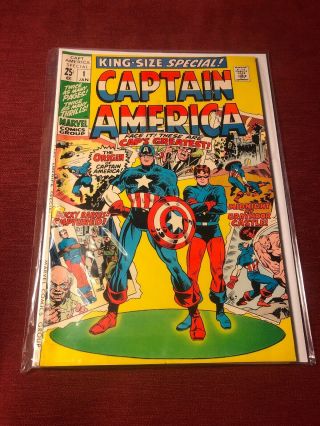 Captain America King - Size Special 1 (marvel Comics 1970) The Origin Of Cap